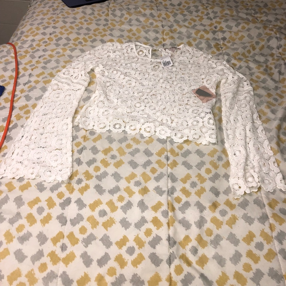 CLEARANCE White lace shirt